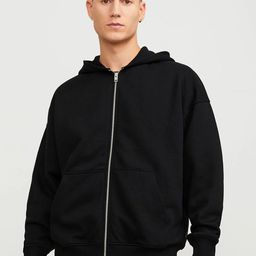 Besick Men Hooded Solid Cotton Lightweight Bomber Jacket-picture-2