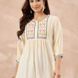 Routes by All About You Women Ethnic Motifs Embroidered Tunic-image-40