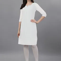 KALINI Ethnic Motifs Embroidered Chikankari Kurta-image-81