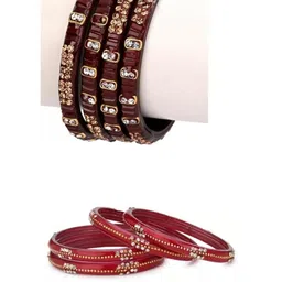 1ST TIME Maroon Alloy Bangle-31