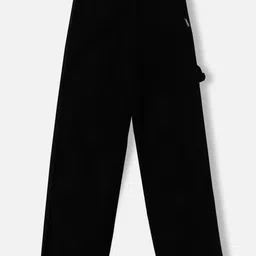 Urbano Juniors Boys Black Loose Baggy Fit Carpenter Trouser with 5 Pockets Non-Stretchable-image-46