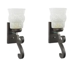 Somil Premium Designer Glass Wall / Night Lamp Elegant & Stylish Dcor Accent for Modern Interiors, color- White, Size:- 19 X 24 X 28.5 CM-image-12