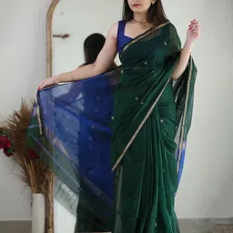 SHOP DROP Woven Design Zari Pure Silk Banarasi Saree-picture-53