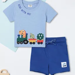 max Boys Printed T-shirt with Shorts-picture-30