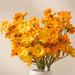 Home Centre Orange 1 Pieces Dahlia Artificial Flower-42