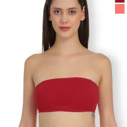 SELFCARE Pack Of 2 Full Coverage Non Padded Bandeau Bra With All Day Comfort-11