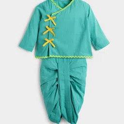 Somersault Boys Angrakha Pure Cotton Kurti with Dhoti Pants-image-34