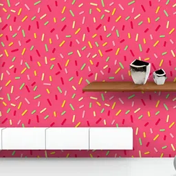 ArtzFolio Pink & Yellow Printed UV Resistant Wallpaper-image-63