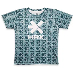 HRX by Hrithik Roshan Boys Brand Logo Printed Rapid Dry Sports T-shirt-picture-26
