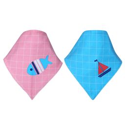 Kassy Pop Bandana Bibs Animal Print Pack of 2 - Blue-23