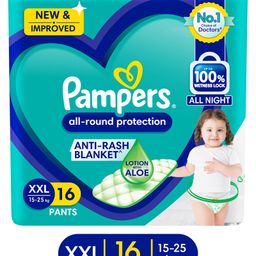 Pampers All round Protection Pants, Double Extra Large size baby diapers (XXL) 16 Count, Lotion with Aloe Vera-image-97