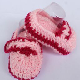 Woonie Button Closure Handmade Booties - Pink-image-38