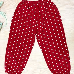Kookie Kids Full Length Lounge Pant Polka Dot Print - Red-image-74