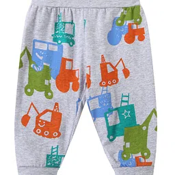 Kookie Kids Full Length Lounge Pant Construction Vehicle Print - Grey-picture-27