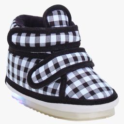 Chiu Checked LED Light Chu Chu Musical Sound Booties - Black-picture-4