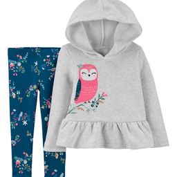 Carter's 2-Piece Owl Fleece Top & Legging Set - Grey-image-21