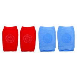 The Little Lookers Anti Slip Padded Baby Knee Pads Set of 2 Pairs - Red Blue-image-36