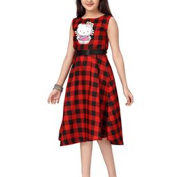 BAESD Checked Fit & Flare Dress-image-66