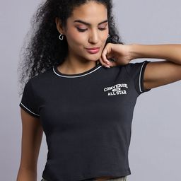Converse Women Typography Printed Round Neck Cotton T-shirt-image-83