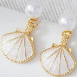 Amrav Shell Shaped Drop Earrings-11