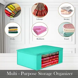 Kuber Industries Green Set of 3 Regular Multi-Utility Organisers image 4