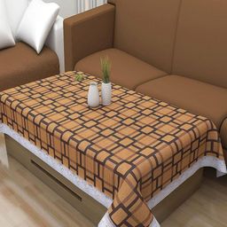 LooMantha Yellow Geometric Printed Waterproof Plastic 4-Seater Table Cover-image-17