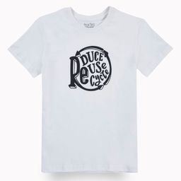 Palm Tree Boys Typography Printed Raw Edge T-shirt-32