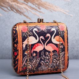 ARTKLIM Printed Box Clutch-10