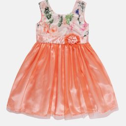 YOUNG BIRDS Girls Floral Print Fit & Flare Dress-image-48