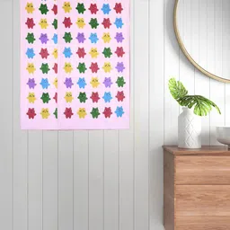Myntra Elegant Homes Pink & Blue 2 Printed Cotton 420 GSM Bath Towel-picture-38