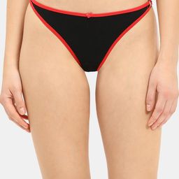 Envie Black Low-Rise Thongs-image-7