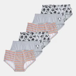 You Got Plan Pack Of 6 Boys Printed Pure Cotton Mid-RiseBasicBriefs UBL-OrangeGrey: 1-2-image-42