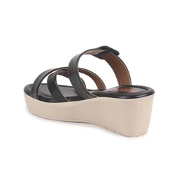 FAUSTO Open Toe Textured Wedge Heels image 4
