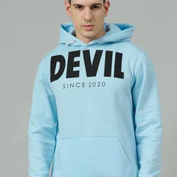 GO DEVIL Men Printed Hooded Sweatshirt-image-20