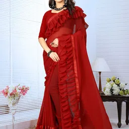 SAREEFLAME Pure Georgette Saree-image-62