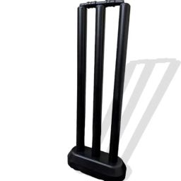 Heavy Champion Cricket Plastic Stump Set 3 Wicket Set, 1 Stand, 2 Bails-image-45