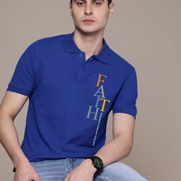 Moda Rapido Men Typography Printed Polo Collar Cotton T-shirt-image-55