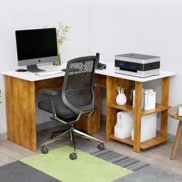HEXA RED Beige Engineered Wood Study Table-23