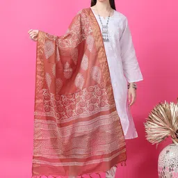 LOOM LEGACY Ethnic Motifs Printed Dupatta-57