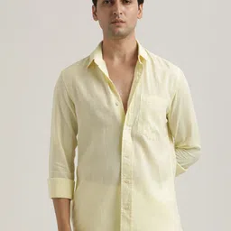 Blu MNKY Men Smart Fit Solid Spread Collar Casual Shirt-image-8