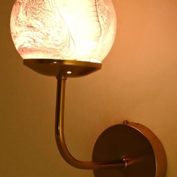 SOMIL Black & White Printed Glass Wall Lamp-21