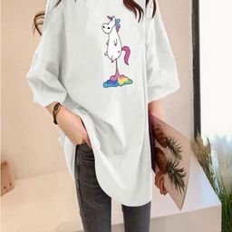 DressBerry Graphic Printed Round Neck Oversized T-shirt-picture-48