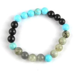VIBESLE Unisex Artificial Beads Elasticated Bracelet-18
