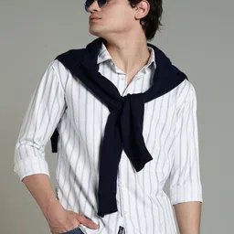 PAUL STREET Striped Standard Slim Fit Cotton Casual Shirt-picture-14