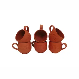 The handicraftian Terracotta MAHARAJA 6 PCS Tea Cup-33