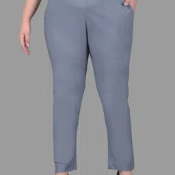 Comfort Lady Women Pack of 2 Plus Size Solid Kansas Mid-Rise Casual Regular Trousers-picture-1