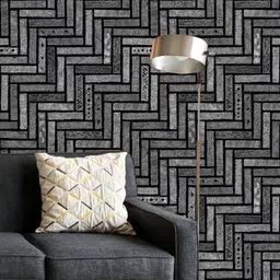 ArtzFolio Printed UV-Resistant Anti-Bacterial Abstract Doodle Herringbone Peel & Stick Wallpaper-image-78