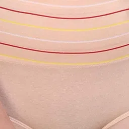 Taslar Pack Of 3 Striped Breathable Cotton Hipster Briefs 036TLARBREF_CRM_LPNK image 2