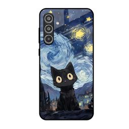 QRIOH Blue & Black Printed Silicone Samsung Galaxy A36 5G Back Case-image-23