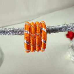 Kamule Orange Plastic Bangle-image-44